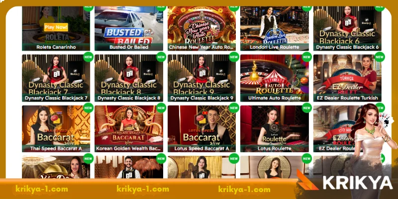 Outstanding advantages of participating in the Live Casino at Krikya